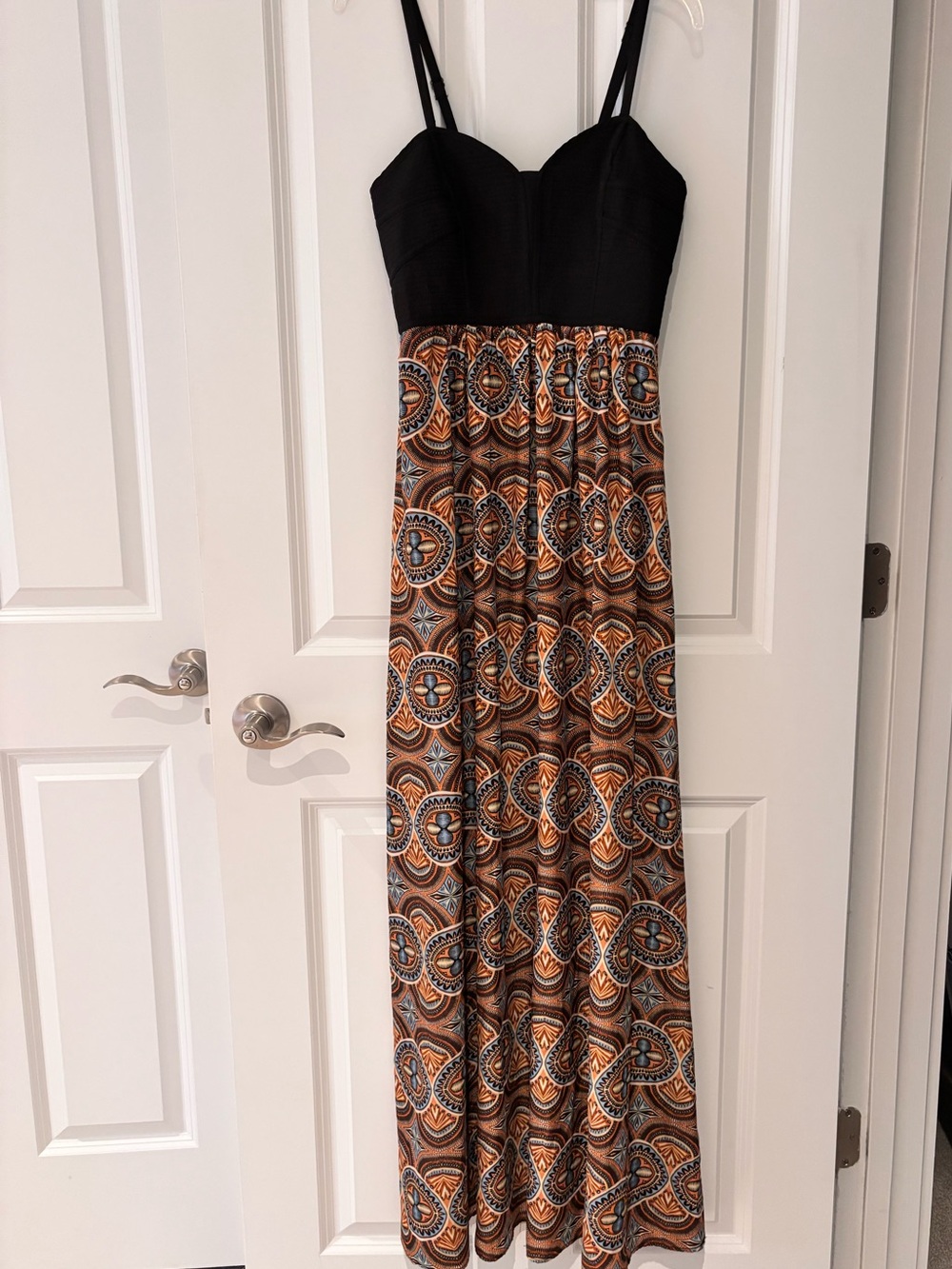 Black Bustier Top Maxi Dress - so nice for a summer dinner out! Like New!
